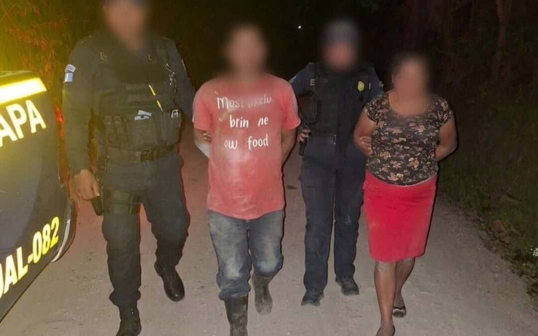 PNC captura a esposos señalados de matar a mujer por disputa de un pozo de agua en Jalapa