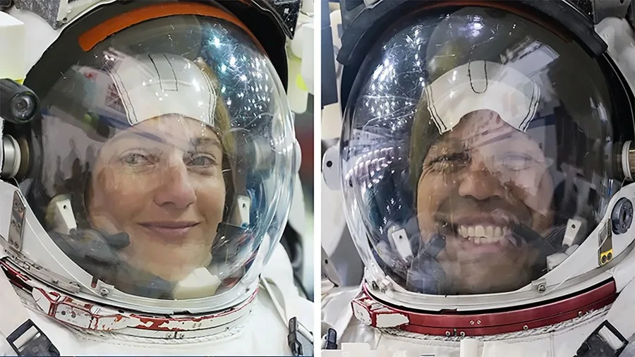 Astronautas de la NASA inician caminata para preparar nuevos paneles solares en la EEI
