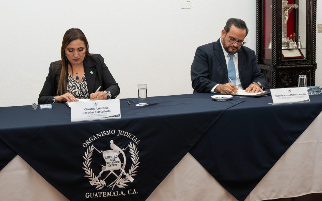 Escuela Judicial firma convenio sobre capacitación en propiedad intelectual