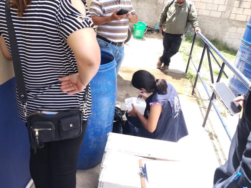 Ministerio de Salud Pública y Asistencia Social verifica pureza de agua potable en Ciudad San Cristóbal