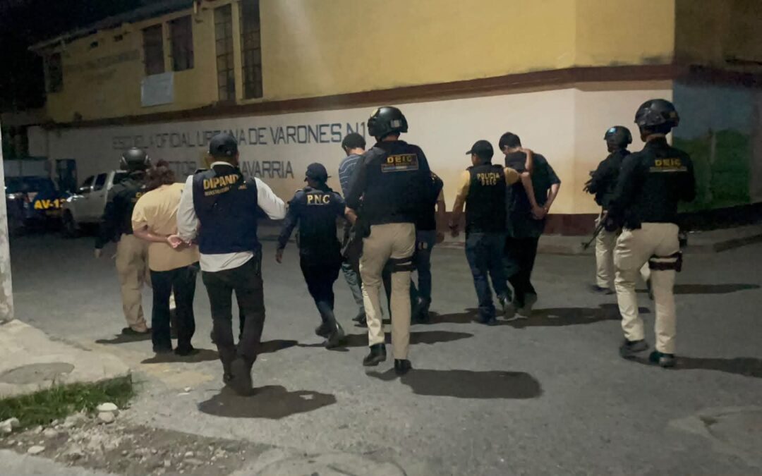 Cuatro pandilleros del Barrio 18 son capturados tras ataque armado en Cobán