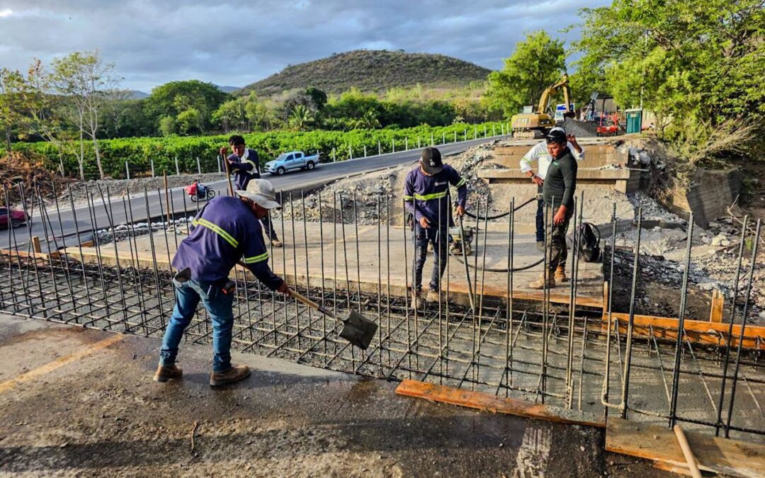 Puente Güijo: Caminos funde las bases para la instalación de puente Bailey