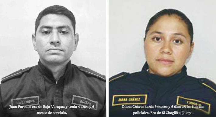 Policías caídos serán honrados con plaqueta en subestación